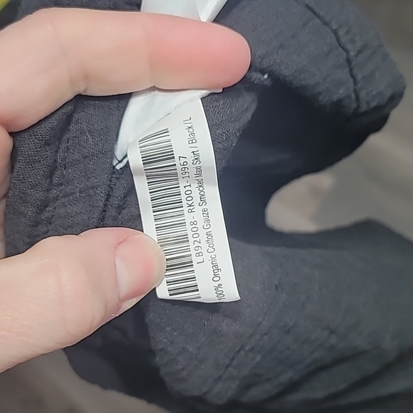 Quince Women's 100% Organic Cotton Gauze Smocked Maxi Skirt Size Large - Picture 6 of 6